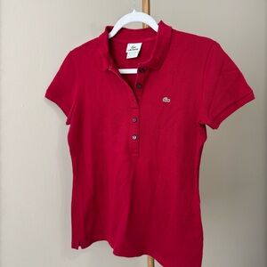 Women’s Lacoste Red Polo, size 42